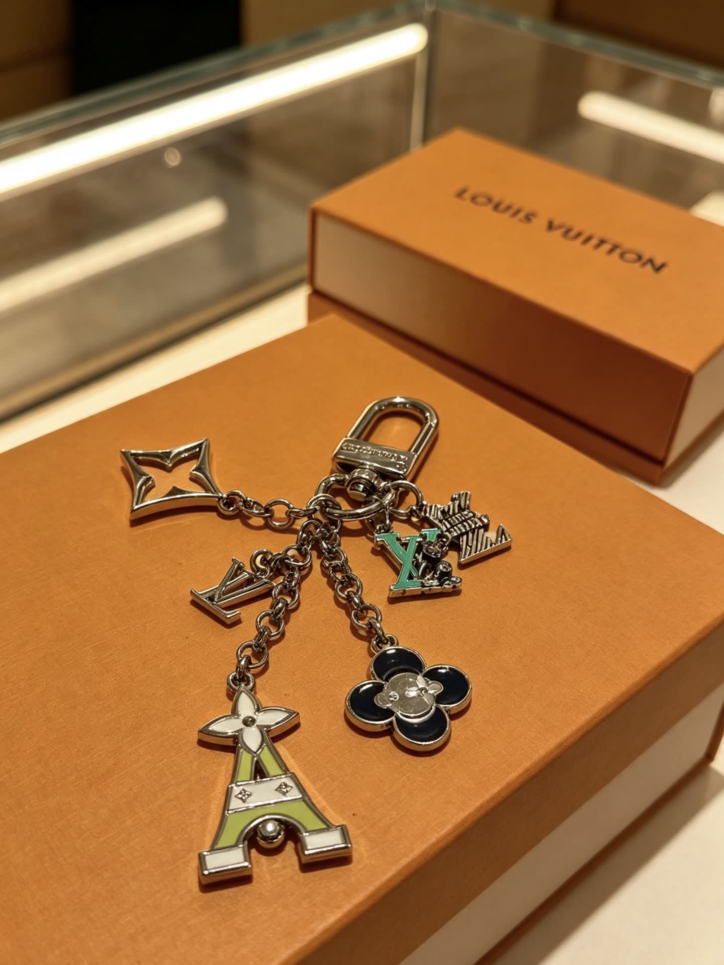 Louis Vuitton Monogram Eiffel Tower Keychain